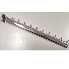 R 105 Кронштейн на овальную трубу L=400 mm, 10 штырьков,  хром, МС