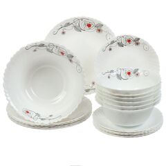 Сервиз столовый стеклокерам, 19 пр, 6 перс, Daniks, Рапсодия