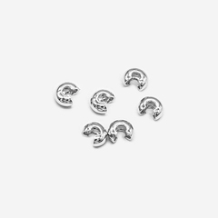 Укрывная (обжимная) бусина, 3мм, родирование