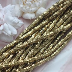 Гематин гематит, шестиугольные бусины, 6 мм, бронза, 5 нитей, ГМ011