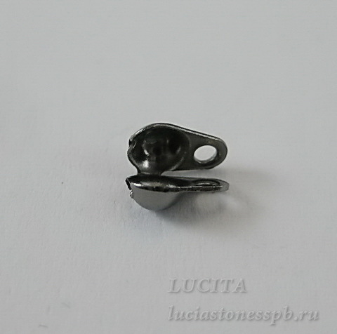 Концевик для маскировки узелка 5х3 мм, (цвет -  черный никель), 20 штук (Изображение_469_exposure)