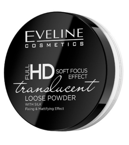 EVELINE Пудра TRANSLUCENT Транспарентная фиксирующая серии FULL HD LOOSE POWDER, 6г