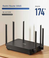 Wi-Fi роутер Xiaomi Redmi Router AX6S, черный