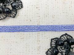 Лента парча, ш. 0,6 см, синий