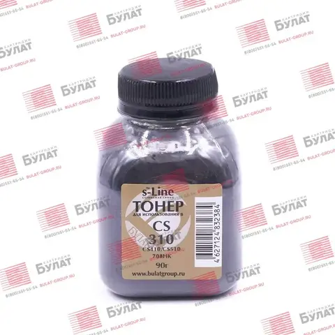 Тонер БУЛАТ s-Line 708HK для Lexmark CS310 (Чёрный, банка 90 г)