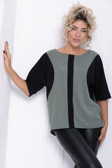 Блуза Санторини (оливковая) Б12065 LT Collection