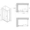Abber AG30100B-S50B Душевой уголок, 100x50x195, цвет: чёрный