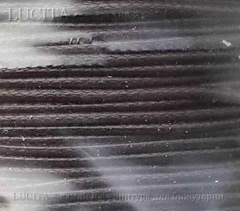 Шнур вощеный, 1 мм, цвет - коричневый, примерно 85 м ()