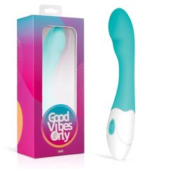 Зеленый вибратор для G-стимуляции Tate G-Spot Vibrator - 20 см. - 