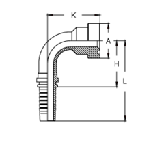 Фитинг DN 32 SFS CAT 1.1/2 63.5 (90) TIEFFE