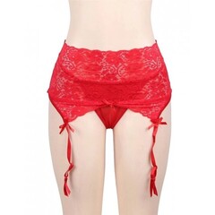 Пояс для чулок на высокой посадке Red Sexy Lace (M-L)
