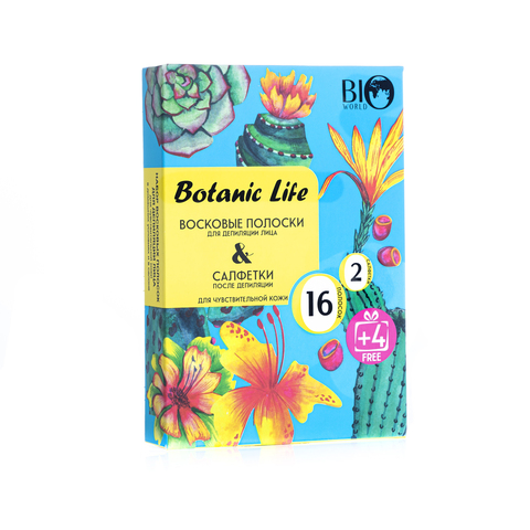 Bio World Botanic Life Набор для депиляции лица для чувствительной кожи*16шт+4шт акция