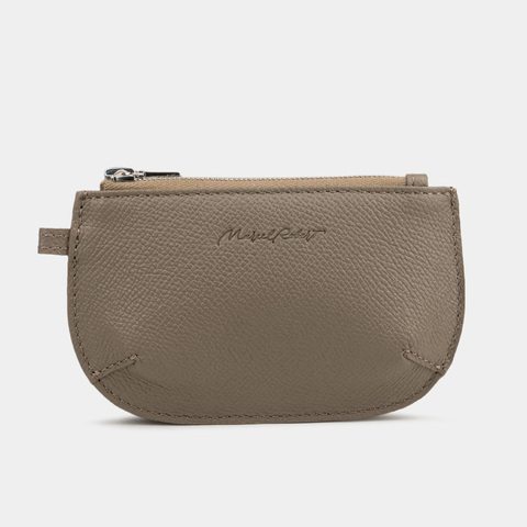 Ключница-кошелек Chatelain из кожи сафьяно, бежевого цвета