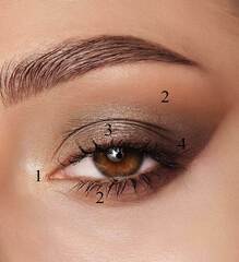 LuxVisage Тени Glam Look 4-х цветные матовые тон 8 ореховый тауп