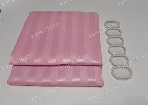 Штора для ванной Aqua Symphony 820 розовая 180х200 см (100% полиэстер)