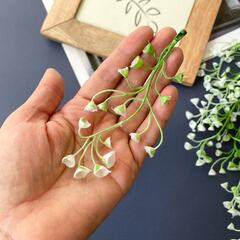 Искусственная зелень  - Гипсофила свисающая, бело-зеленая, 78 см.