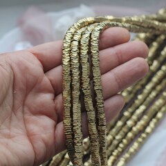 Гематин гематит, шестиугольные бусины, 6 мм, бронза, 5 нитей, ГМ011