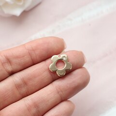 Подвеска Цветок с фианитом 15 мм, позолота, П919