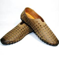 Модные мужские летние туфли smart casual стиль Luciano Bellini 107703 Beige.