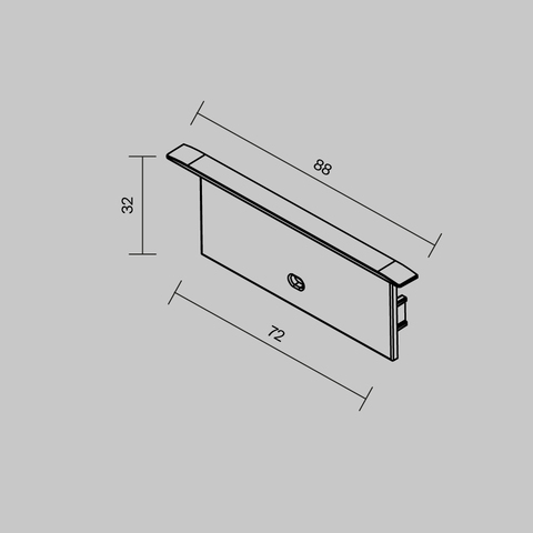 Комплект заглушек Maytoni (для профиля ALM-8832-S-2M) 2 шт.