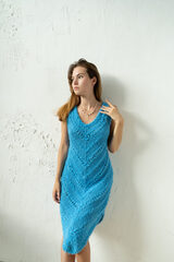 МК Платье-сарафан, пряжа FUZILLI и MOSS от O’YARN