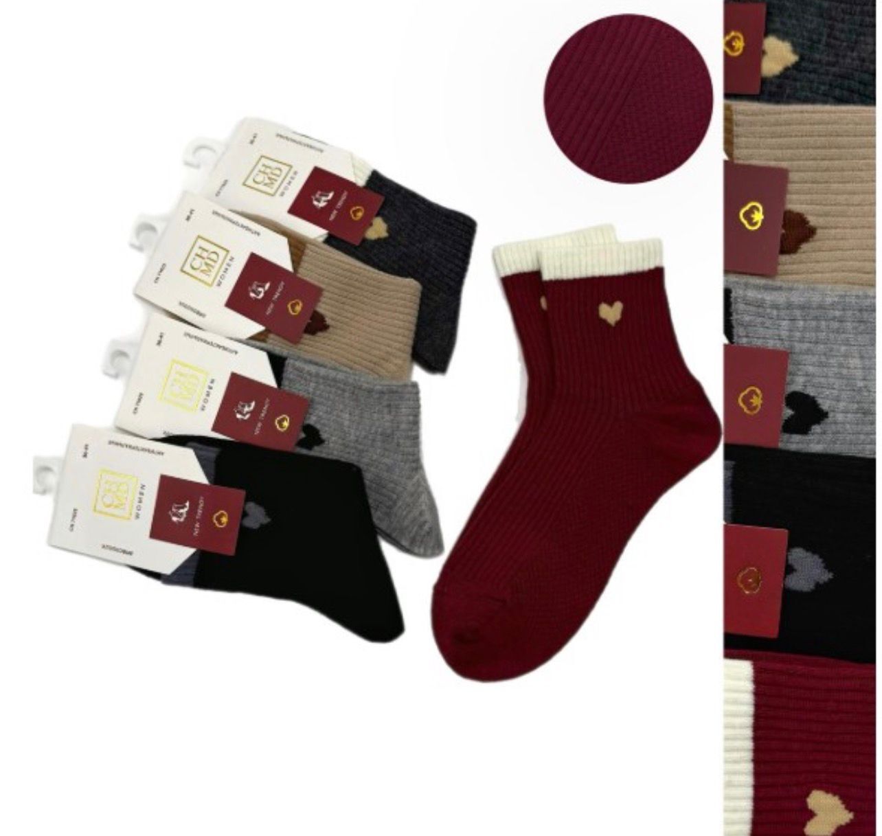 Носочки CH MD Хлопок 36-41 сердечки