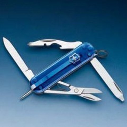 Нож складной Victorinox Manager Ruby, 58 mm, Translucent Blue (0.6365.T2)