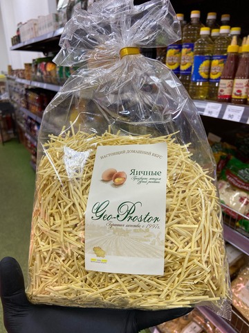 Лапша яичная по-домашнему 500г Гео простор
