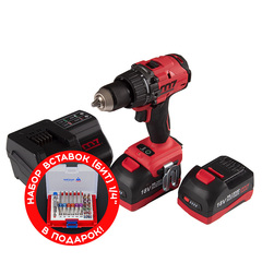 MIGHTY SEVEN (DD-101AP) Аккумуляторная дрель-шуруповерт 18 В, импульсная, кейс, в комплекте набор бит