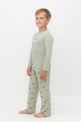 пижама  для мальчика  К 1600/шалфей,маленькие динозавры