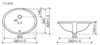 Ceramica Nova Element CN6043 Умывальник овальный встраиваемый под столешницу, 56x42, цвет: белый