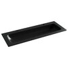 Ceramica Nova Grace CN7016MB Раковина накладная с двумя отверстиями под смеситель, 121x45.7, цвет: черный матовый