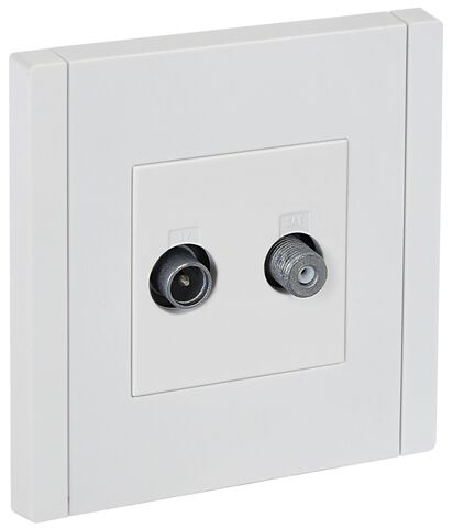 FORTE&PIANO Роз. двойная TV+SAT FP238 бел. IEK