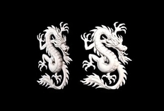 Силиконовый молд № 0282 Китайский дракон правый