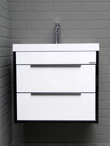 Тумба подвесная Форта (Forta) B2 Белый Домино под умывальник 