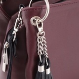 Сумка Саломея 264 наппа бордо + черный