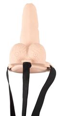 Полый страпон с вибрацией Vibrating Strap-On Sleeve - 17,5 см. - 
