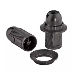 Патрон Е 14 подвесной с кольцом черный