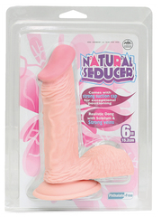 Телесный фаллоимитатор на присоске NATURAL SEDUCER 6 FLESH DONG - 15,2 см. - 