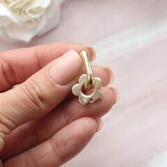 Подвеска Цветок с фианитом 15 мм, позолота, П919