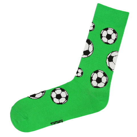Носки зеленые с футбольными мячами