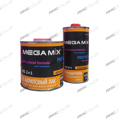 Mega Mix 2К Акриловый лак HS 2+1 850мл+отв HS (425 мл) компонент Б