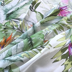 шифон шелковый с листьями фото