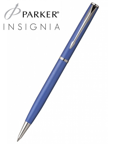 Ручка шариковая Parker Insignia K148, Satin Lite Blue CT (S0704480)