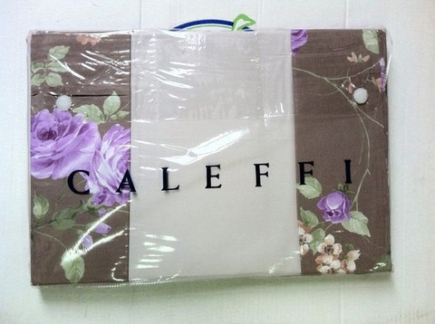 Постельное белье 2 спальное евро макси Caleffi Rose слоновая кость