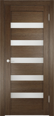 Межкомнатная дверь ЭКО 03 / Цвет Венге мелинга / Остекление "Сатинато" / Двери Верда