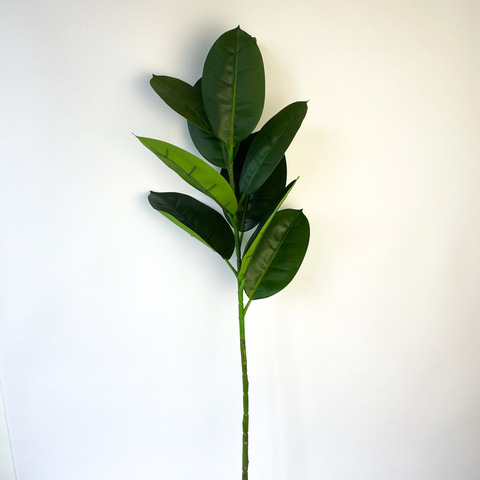 Фикус, ветка декоративная Высокая, искусственная зелень, 107 см, набор 1 шт.