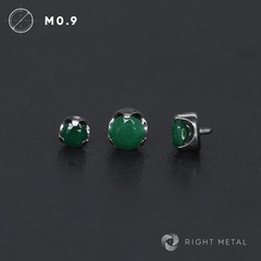 Flat Faceted Green Onyx