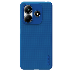 Тонкий жесткий чехол синего цвета (Peacock Blue) от Nillkin для Xiaomi Redmi Note 14 5G, серия Super Frosted Shield