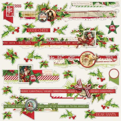 Стикеры 30х30 см. - Simple Vintage Christmas- Borders